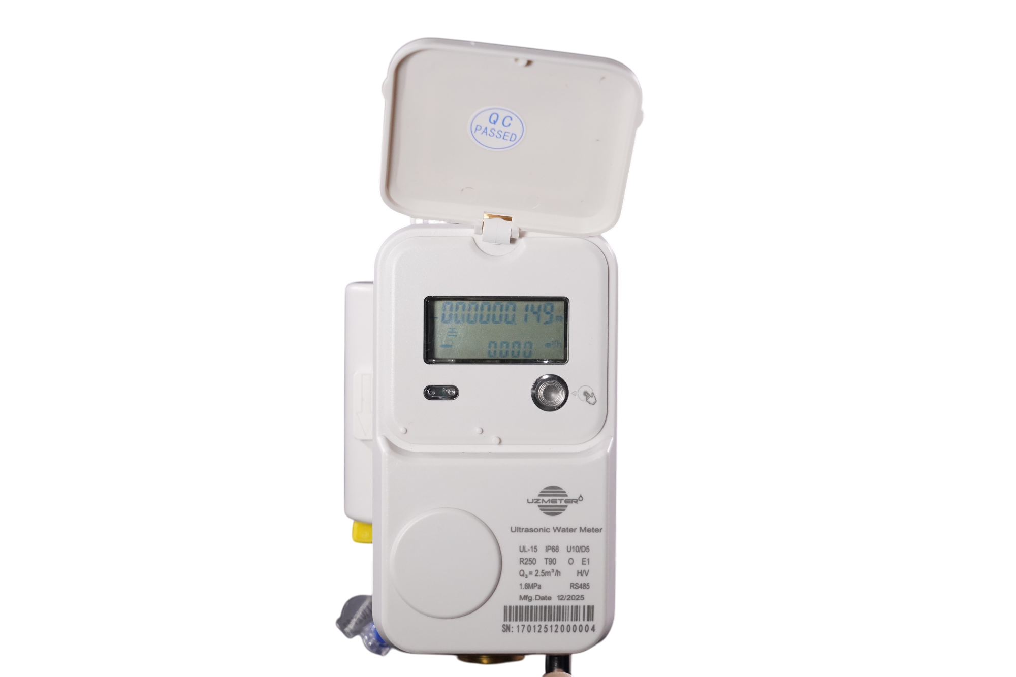 DN15 ultratovushli suv hisoblagichi (sovuq va issiq suv uchun), klapan bilan.