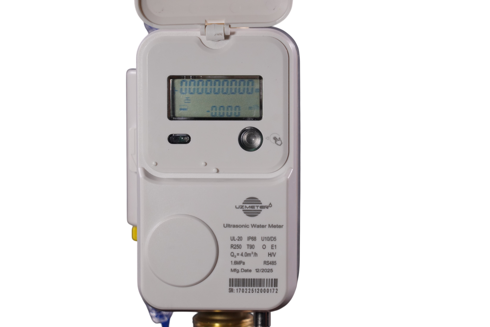 DN20 ultratovushli suv hisoblagichi (sovuq va issiq suv uchun), klapan bilan.